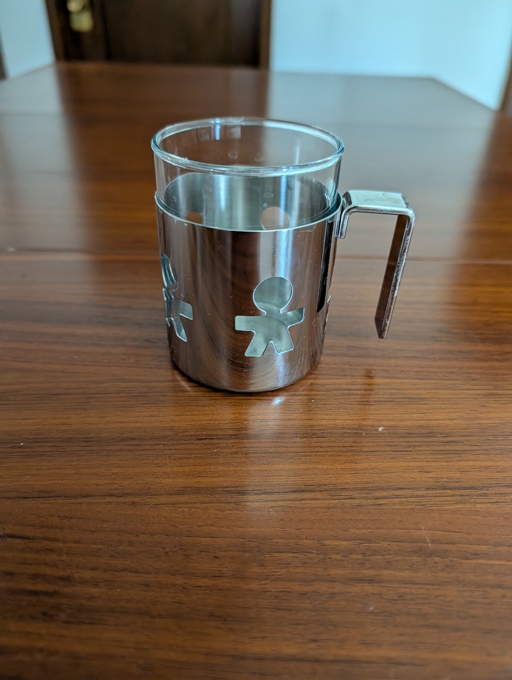 Alessi Girotondo Coffee Mug Stainless Steel & Glass Cup King Kong Design